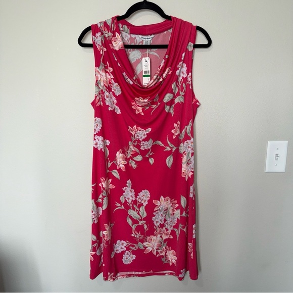 Tommy Bahama Dresses & Skirts - NWT Tommy Bahama Stretchy Petal of Honor Cowl Neck Drape Dress Size Large Pink